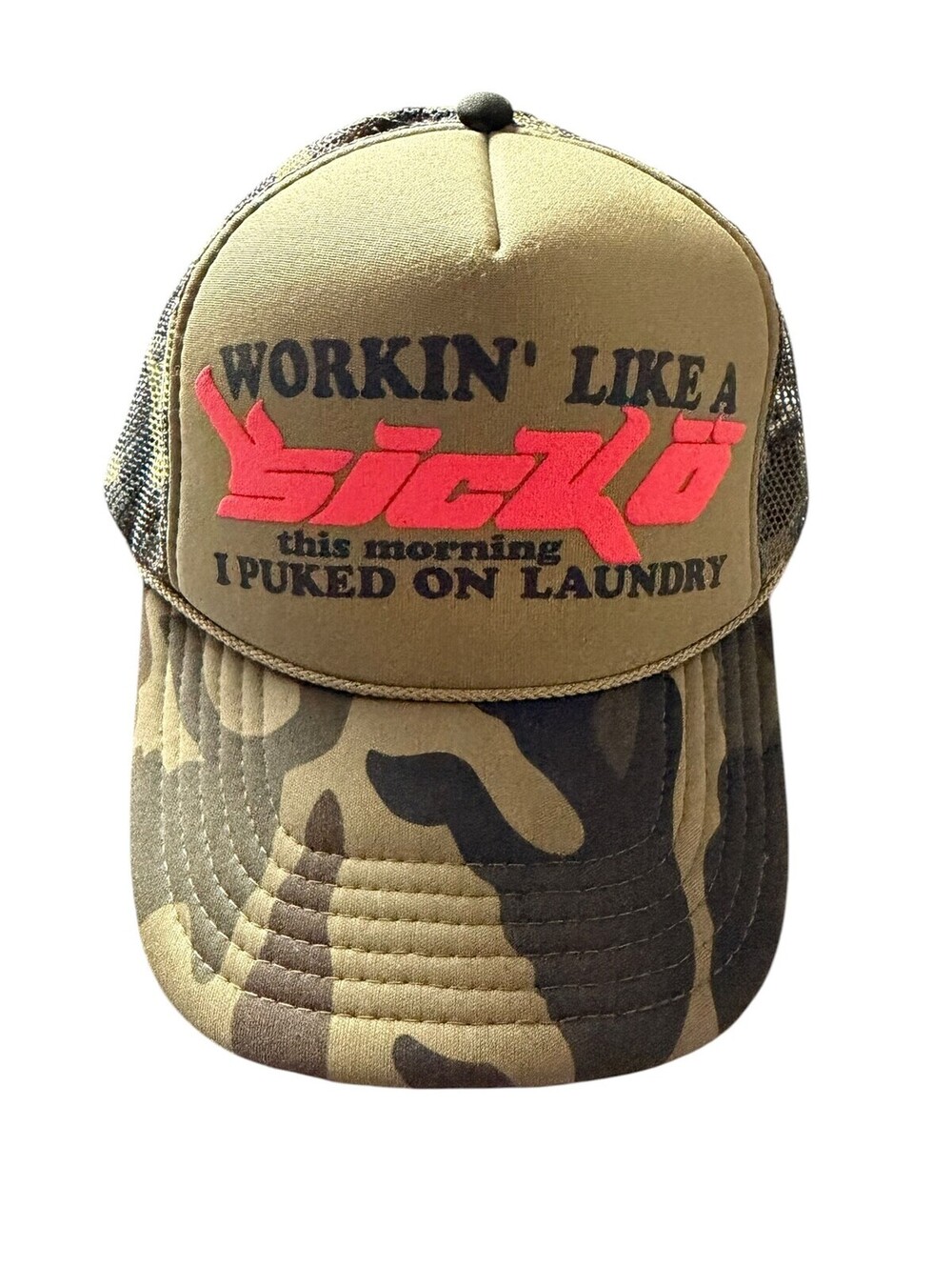 Sicko Laundry Trucker Hat Camo Ian Connor Born From Pain